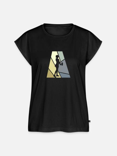 Vorhand Rückhand Spieler - Frauen Premium Bio Top - Schwarz
