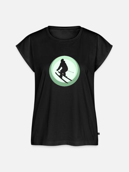 Ski Freeride - Frauen Premium Bio Top - Schwarz