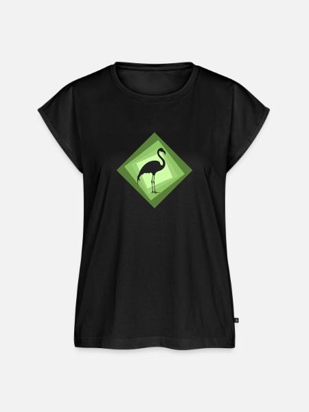 Flamingos Flamingo Wasservogel - Frauen Premium Bio Top - Schwarz