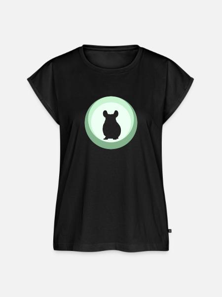 Chinchilla Mäuschen Streifenhörnchen - Frauen Premium Bio Top - Schwarz