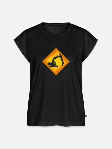 Bagger Bauarbeiter Bagger - Frauen Premium Bio Top - Schwarz