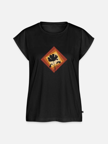 Botanik Flora Blumen - Frauen Premium Bio Top - Schwarz