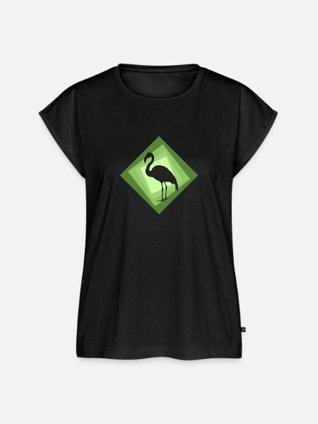 Flamingo Wasservogel Wasservogel - Frauen Premium Bio Top - Schwarz