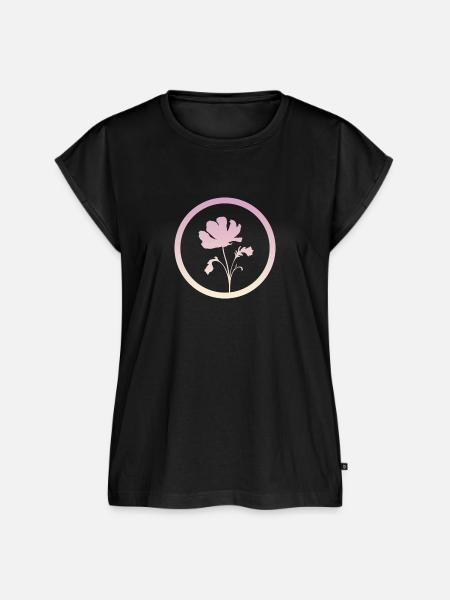 Botanisch Flora Botanisch - Frauen Premium Bio Top - Schwarz