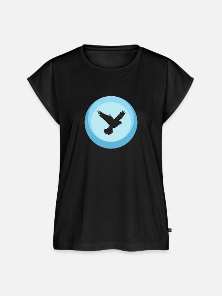 Tier Vogelschwarm Vogel - Frauen Premium Bio Top - Schwarz