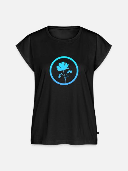 Botanisch Flora Blume - Frauen Premium Bio Top - Schwarz