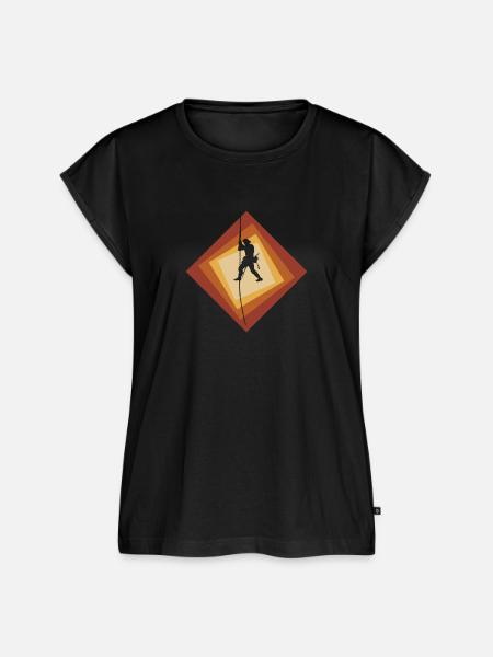Seilklettern Bergsteigen Felsklettern - Frauen Premium Bio Top - Schwarz