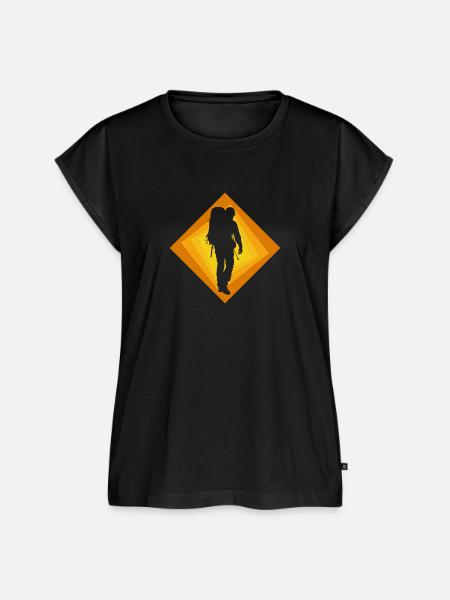 Backpacker Wandern Wandern - Frauen Premium Bio Top - Schwarz