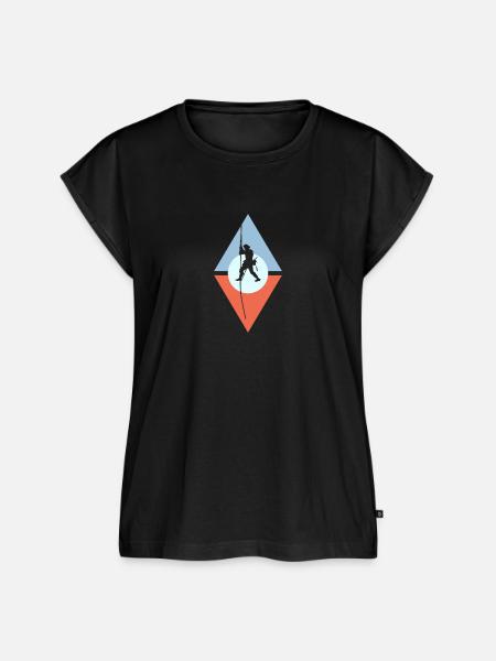 Seilklettern Felsklettern Kletterer - Frauen Premium Bio Top - Schwarz