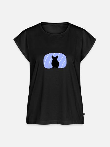 Nagetier Chinchilla Mäuschen - Frauen Premium Bio Top - Schwarz