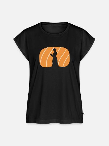 Lesen Roman - Frauen Premium Bio Top - Schwarz