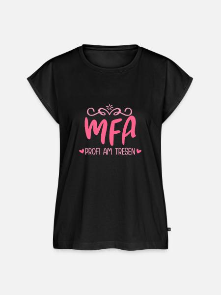 MFA Profi Medizinische Fachangestellte - Frauen Premium Bio Top - Schwarz