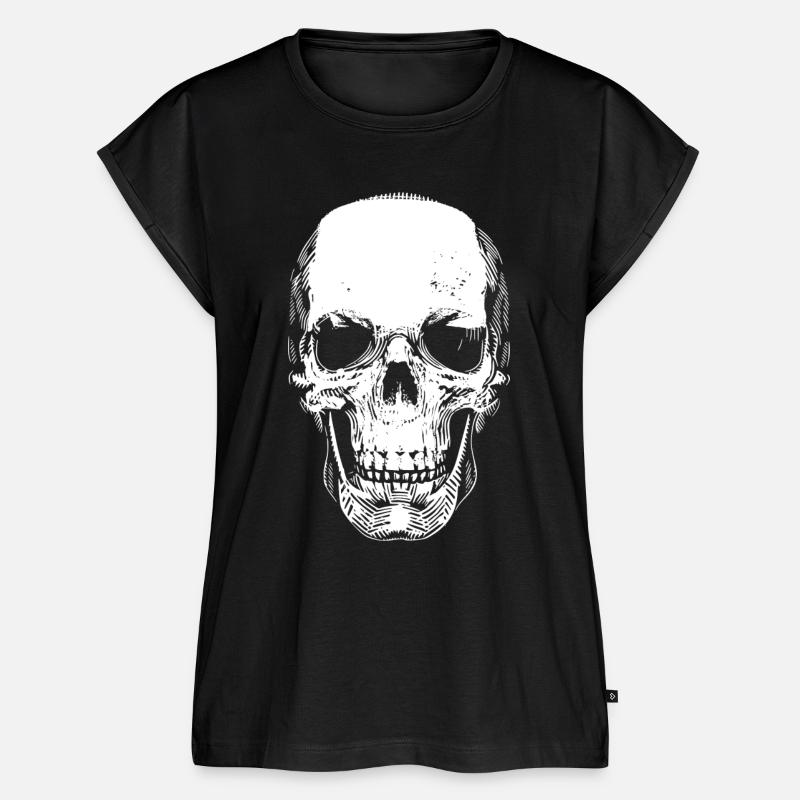 cranio - Top ecologico premium da donna - nero