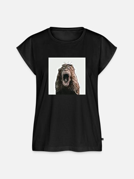 Affenschrei - Frauen Premium Bio Top - Schwarz