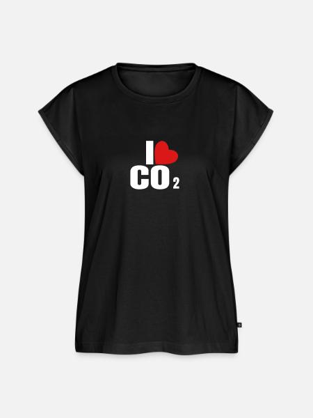 Ich liebe CO2 Kohlenstoffdioxid - Frauen Premium Bio Top - Schwarz