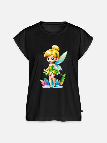 Kleine Fee 7 - Frauen Premium Bio Top - Schwarz