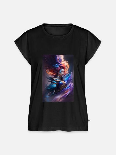 lady - Frauen Premium Bio Top - Schwarz