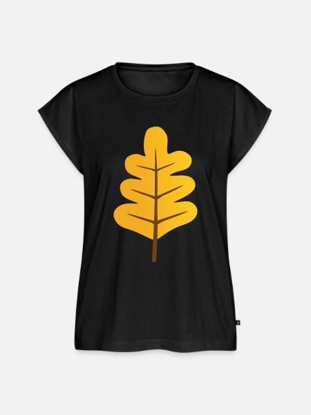 Eichenblatt - Frauen Premium Bio Top - Schwarz