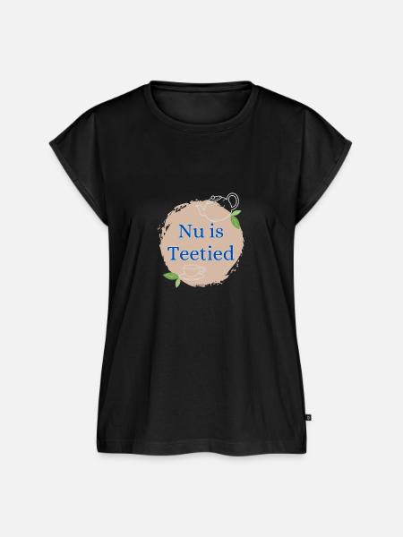 Nu is Teetied - Frauen Premium Bio Top - Schwarz