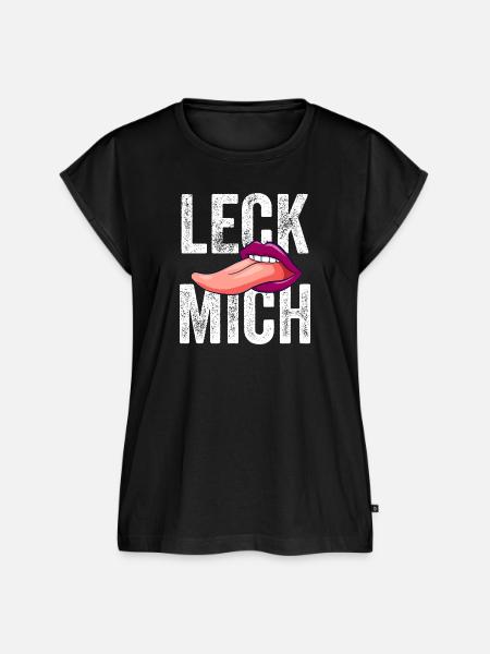 Leck mich! - Frauen Premium Bio Top - Schwarz