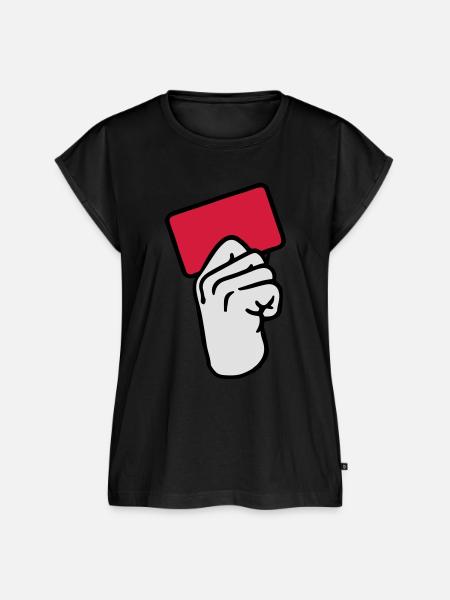 Rote Karte - Frauen Premium Bio Top - Schwarz