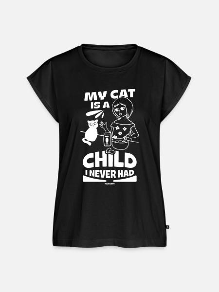 Katzenmama - Frauen Premium Bio Top - Schwarz