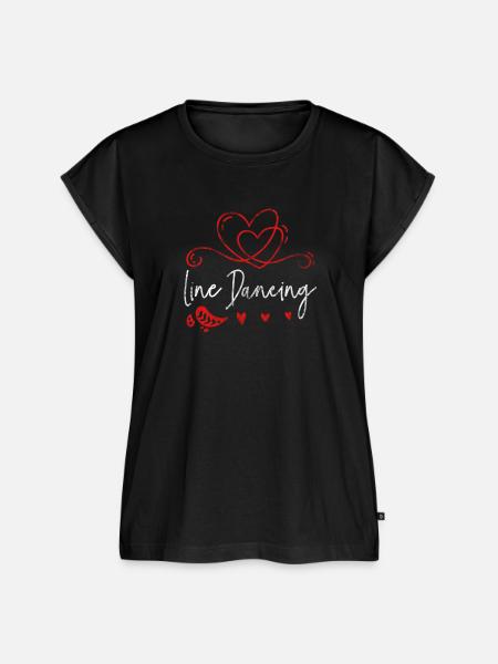 Linedance Western - Frauen Premium Bio Top - Schwarz