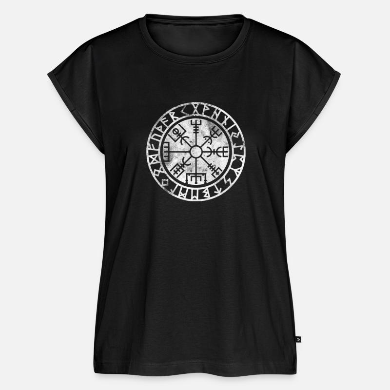 Wikinger Viking Valhalla Odin Thor Germane Wolf - Women’s Premium Organic Top - black