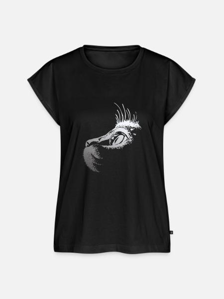 Katze Design Zeichnung - Frauen Premium Bio Top - Schwarz