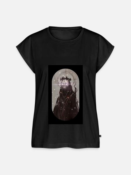 Totenkopf Geist mystisch - Frauen Premium Bio Top - Schwarz