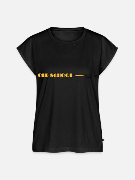 old school, oldschool, vinyl - Frauen Premium Bio Top - Schwarz