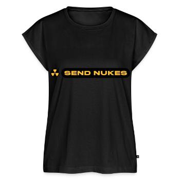 SEND NUKES - Frauen Premium Bio Top - Schwarz - Vorne - AI Model Female 172 light (172cm)
