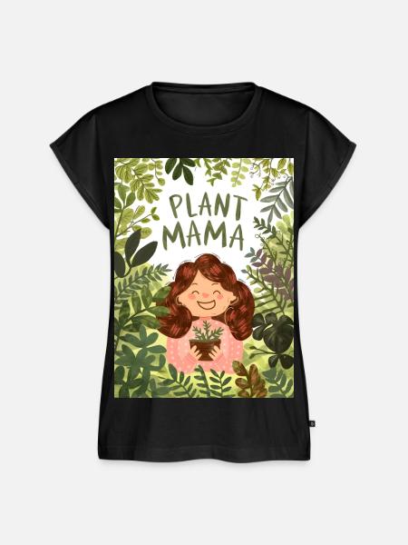 Pflanze Mama umweltfreundlich - Frauen Premium Bio Top - Schwarz