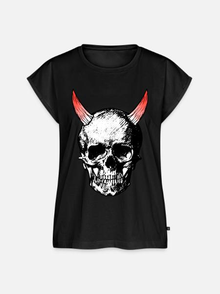 Devils Skull - Frauen Premium Bio Top - Schwarz