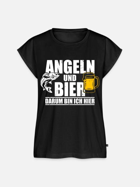 Angler Fischerei Fischen AngelnGeschenkidee - Frauen Premium Bio Top - Schwarz