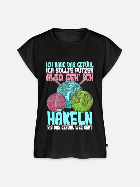Häkeln - Frauen Premium Bio Top - Schwarz