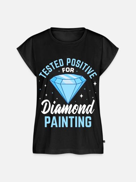 Hobby Diamond Painter Diamant - Frauen Premium Bio Top - Schwarz