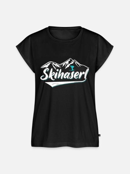 Skihaserl - Frauen Premium Bio Top - Schwarz