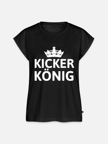 KICKER KÖNIG - Frauen Premium Bio Top - Schwarz