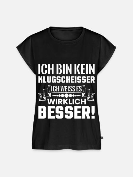 Klugscheißer - Frauen Premium Bio Top - Schwarz