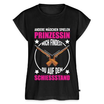 Schützenverein Schützin Sportschütze - Frauen Premium Bio Top - Schwarz - Vorne - AI Model Female 172 light (172cm)