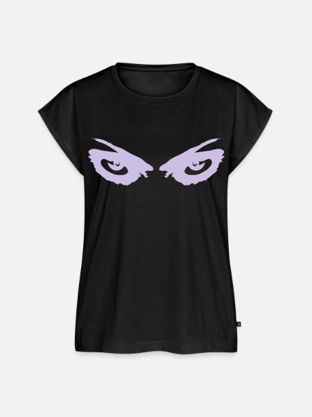 augen - Frauen Premium Bio Top - Schwarz