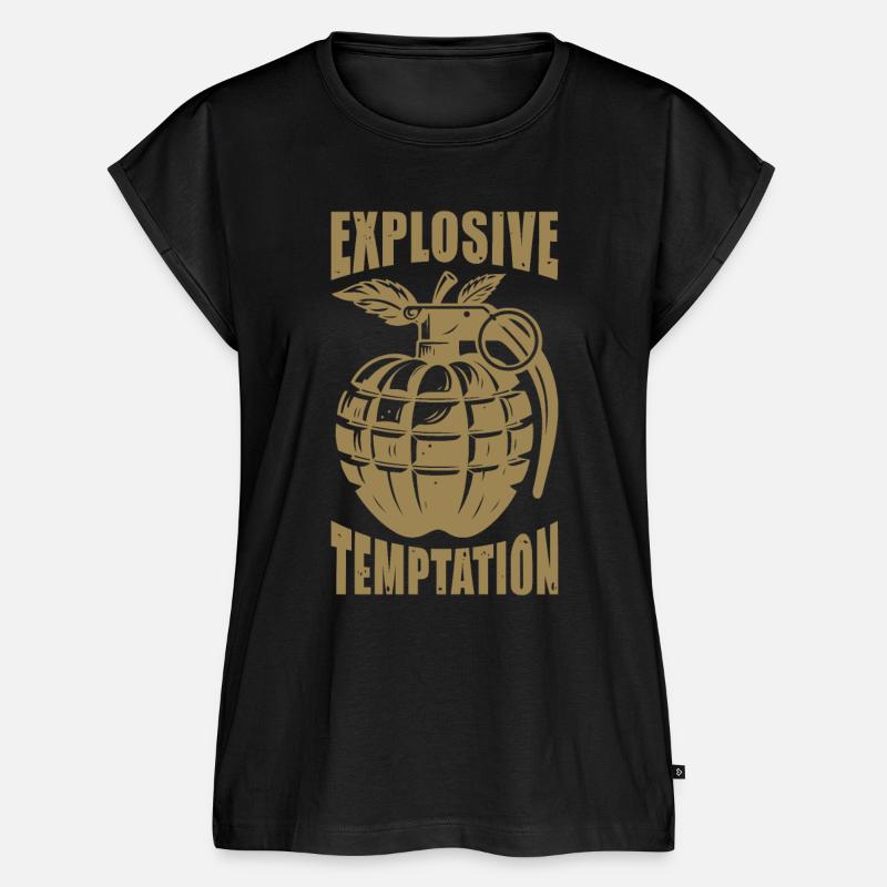 Explosive Versuchung - Frauen Premium Bio Top - Schwarz