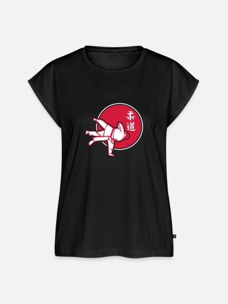 Judo zweifarbig - Frauen Premium Bio Top - Schwarz