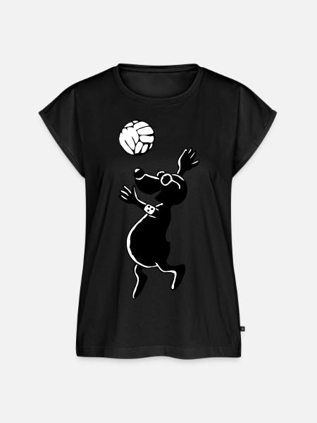 Volleyball-spielender Maulwurf - Frauen Premium Bio Top - Schwarz