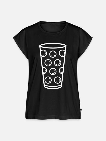 Dubbeglas The Original - Frauen Premium Bio Top - Schwarz