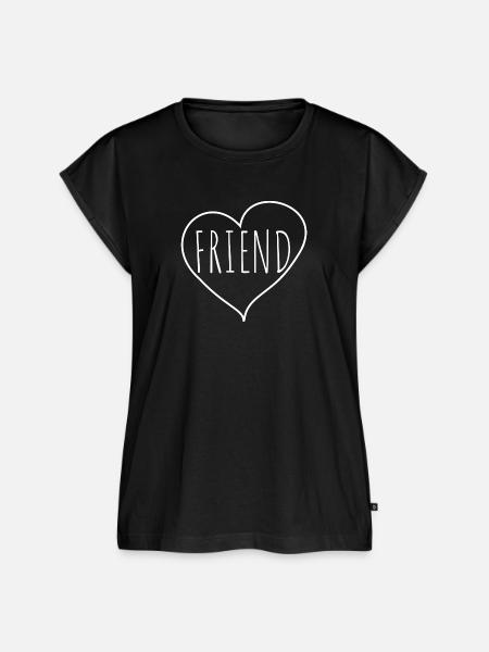 Freund Herz - Frauen Premium Bio Top - Schwarz