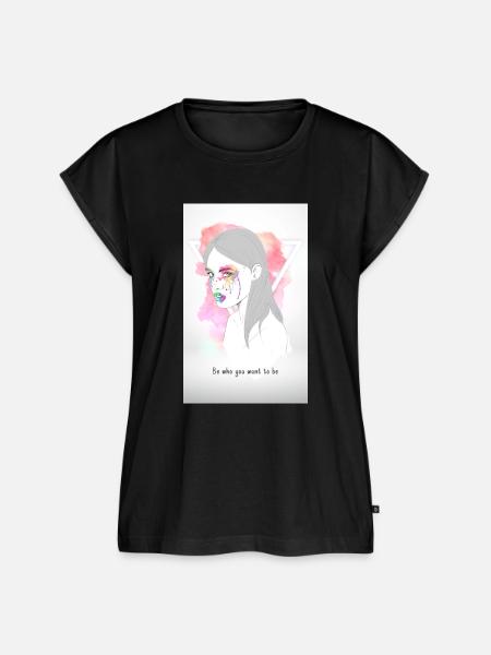 Women art design - Frauen Premium Bio Top - Schwarz