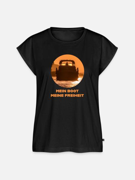 Boot Freiheit - Frauen Premium Bio Top - Schwarz