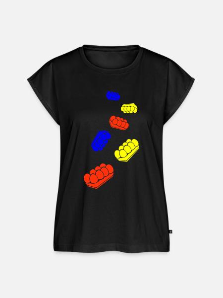 Eier symbol - Frauen Premium Bio Top - Schwarz
